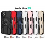 Wholesale Military Grade Armor Protection Stand Magnetic Feature Case for iPhone 12 / 12 Pro 6.1 (Silver)